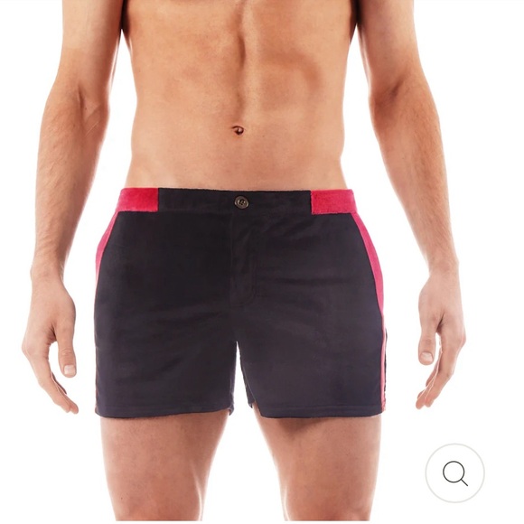 Parke & Ronen Men’s Velour Spa Short Size XL - Picture 7 of 9